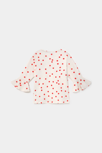 Bobo Choses Dots Ruffle Swim Top