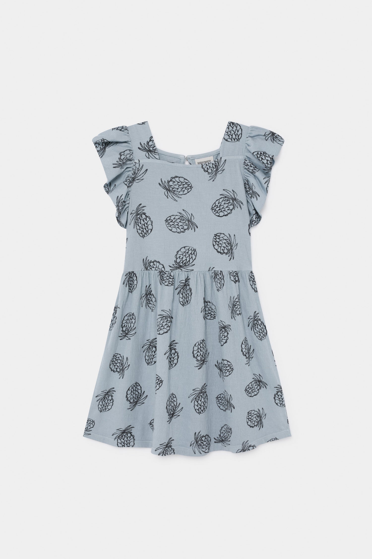 Bobo Choses All Over Pineapples Jersey Ruffle Dress