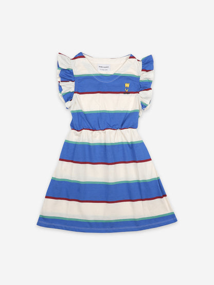 Bobo Choses Stripes Jersey Ruffle Dress