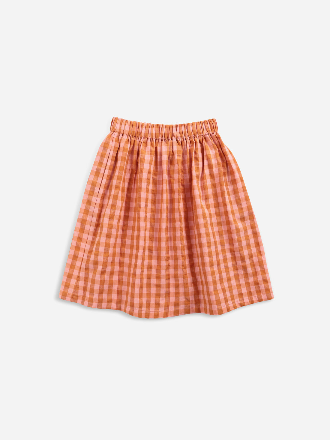 Bobo Choses Vichy Buttoned Woven Midi Skirt