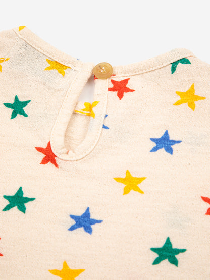 Bobo Choses Multicolor Stars All Over Ruffle T-Shirt