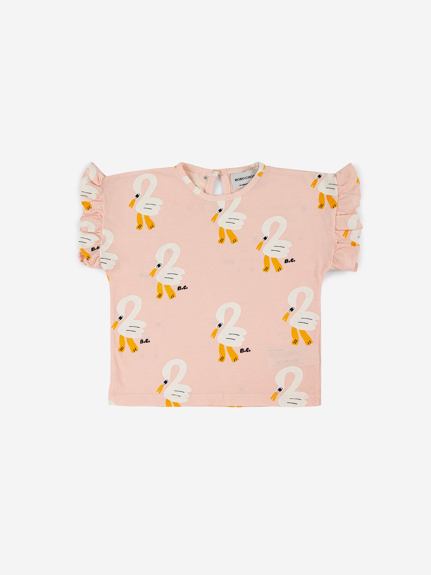 Bobo Choses Pelican All Over Ruffle T-Shirt