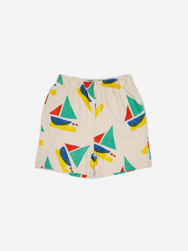 Bobo Choses Multicolor Sail Boat All Over Bermuda Shorts