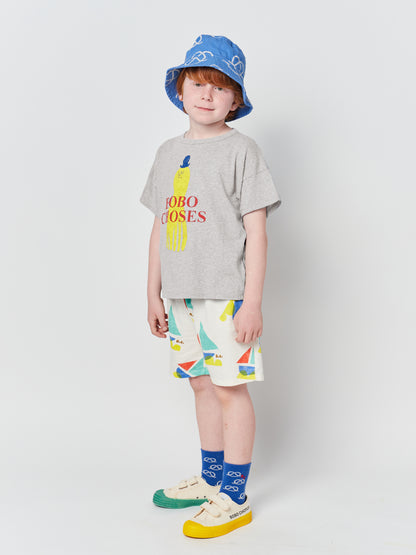 Bobo Choses Multicolor Sail Boat All Over Bermuda Shorts