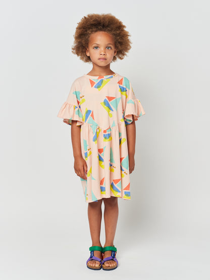 Bobo Choses Multicolor Sailboat Ruffle Dress