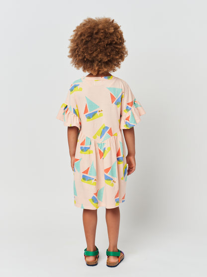 Bobo Choses Multicolor Sailboat Ruffle Dress