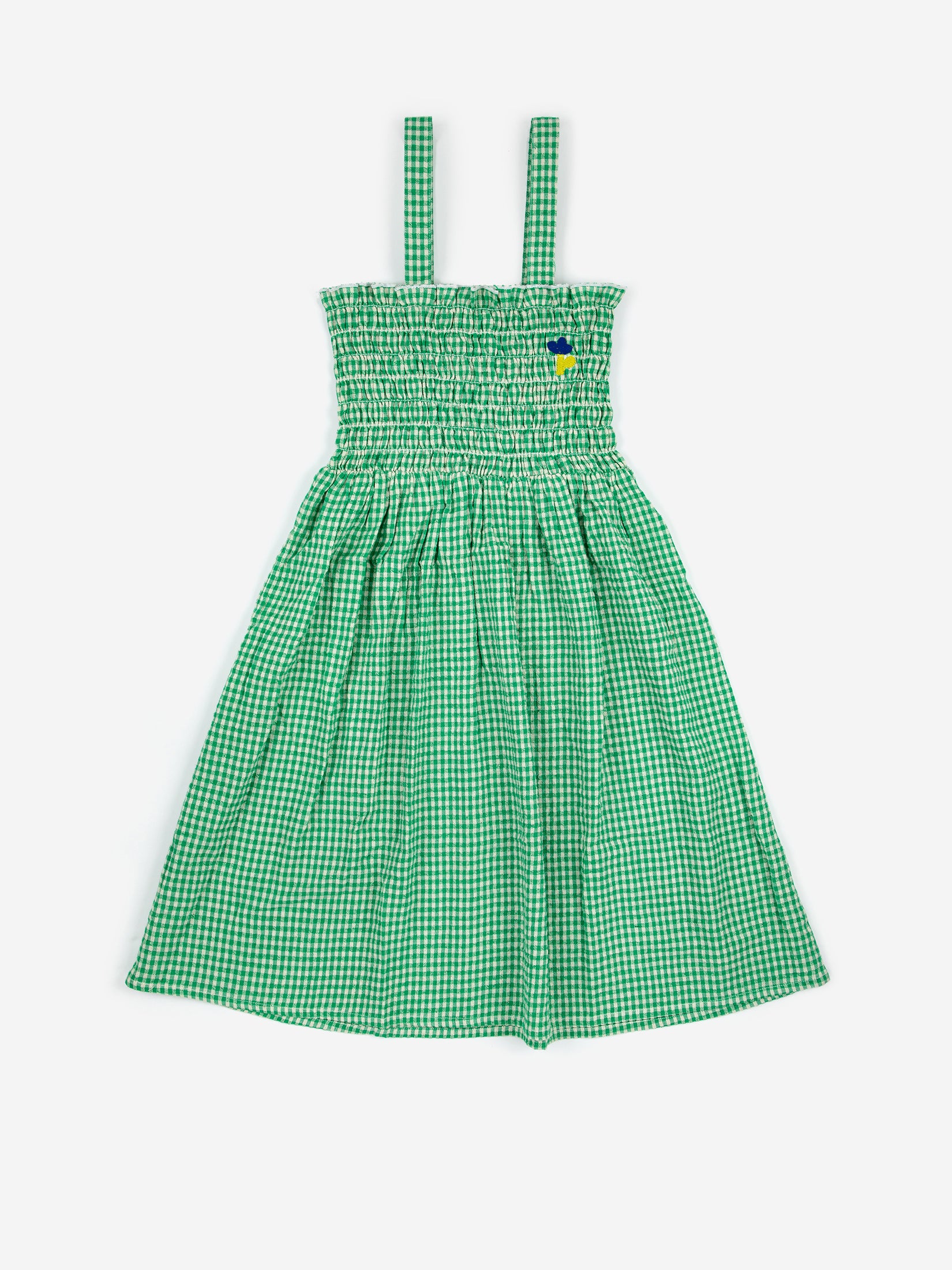 Bobo Choses Green Vichy Strap Dress