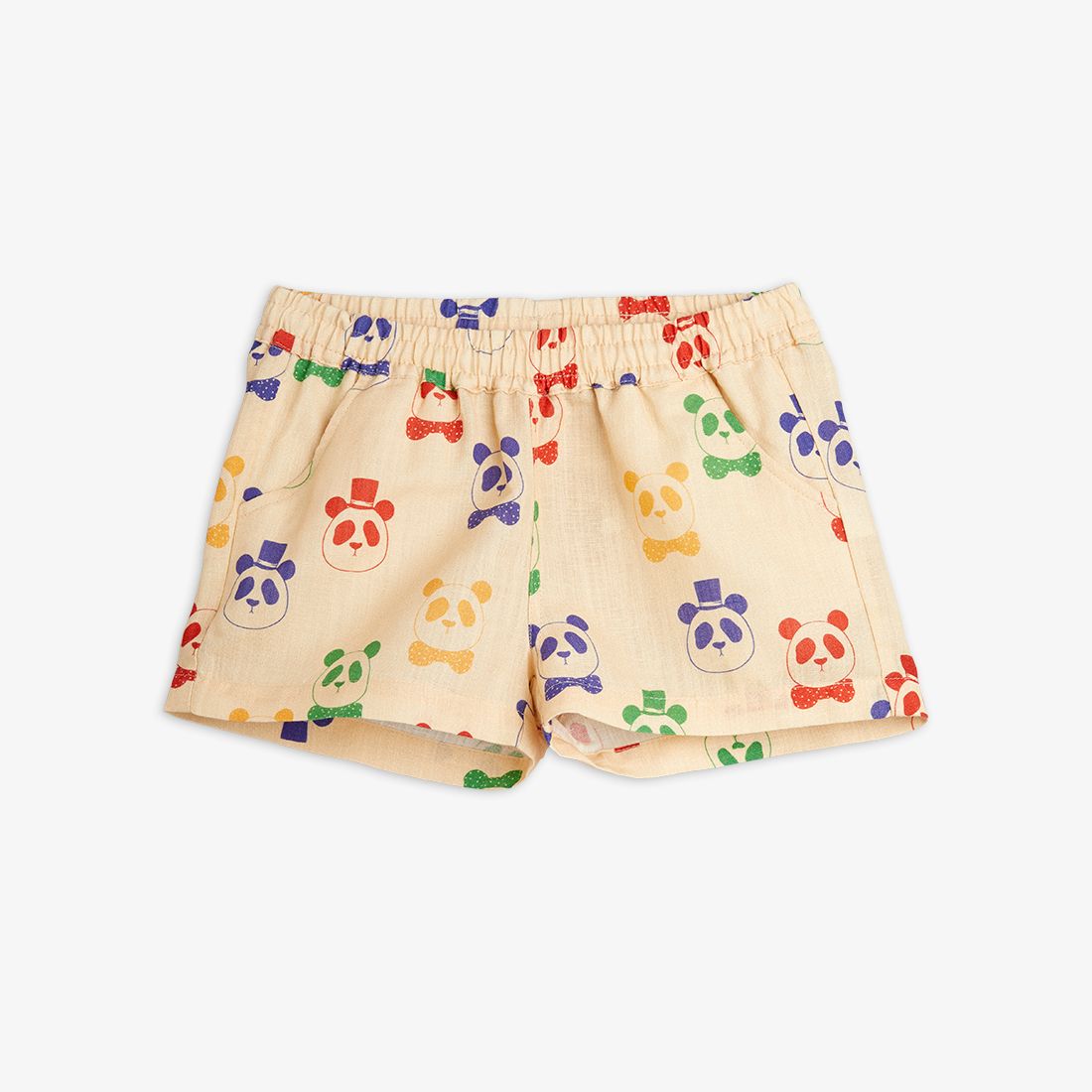 Mini Rodini Panda Woven Shorts - Beige