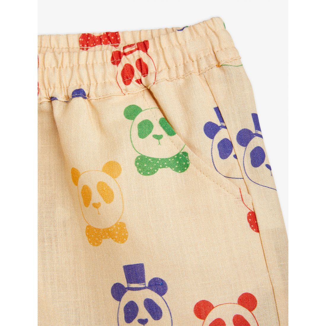 Mini Rodini Panda Woven Shorts - Beige