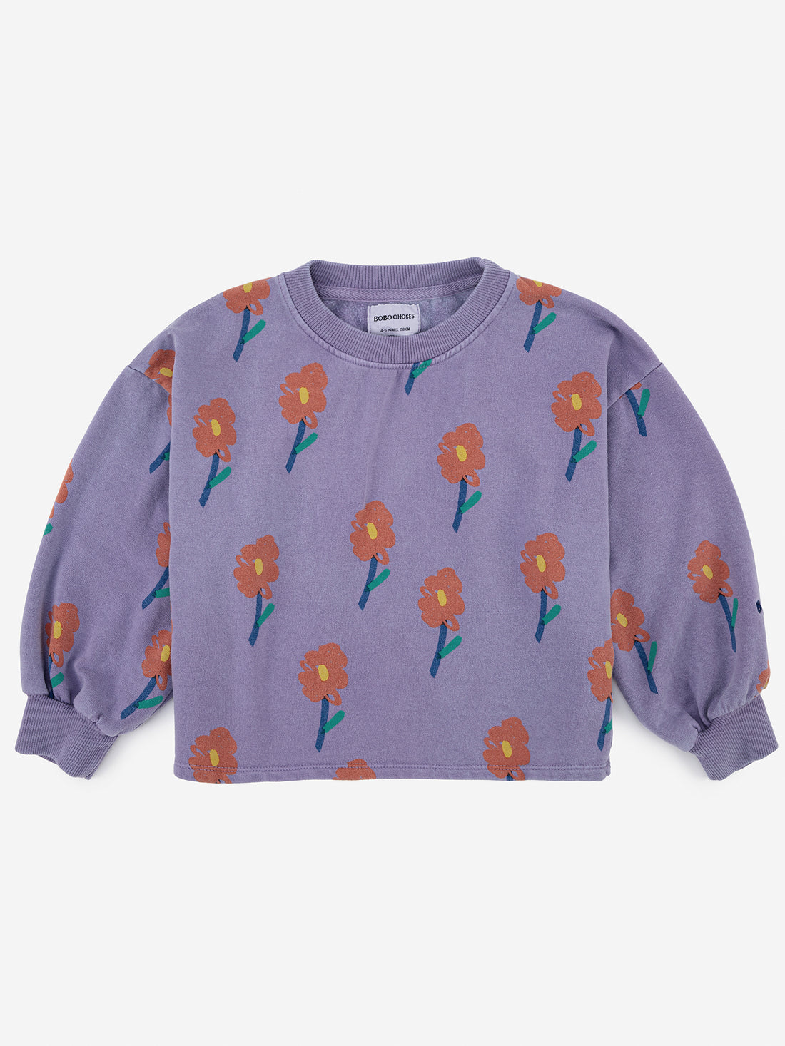 Bobo Choses Kids Cropped Sweatshirt - Flowers all Over