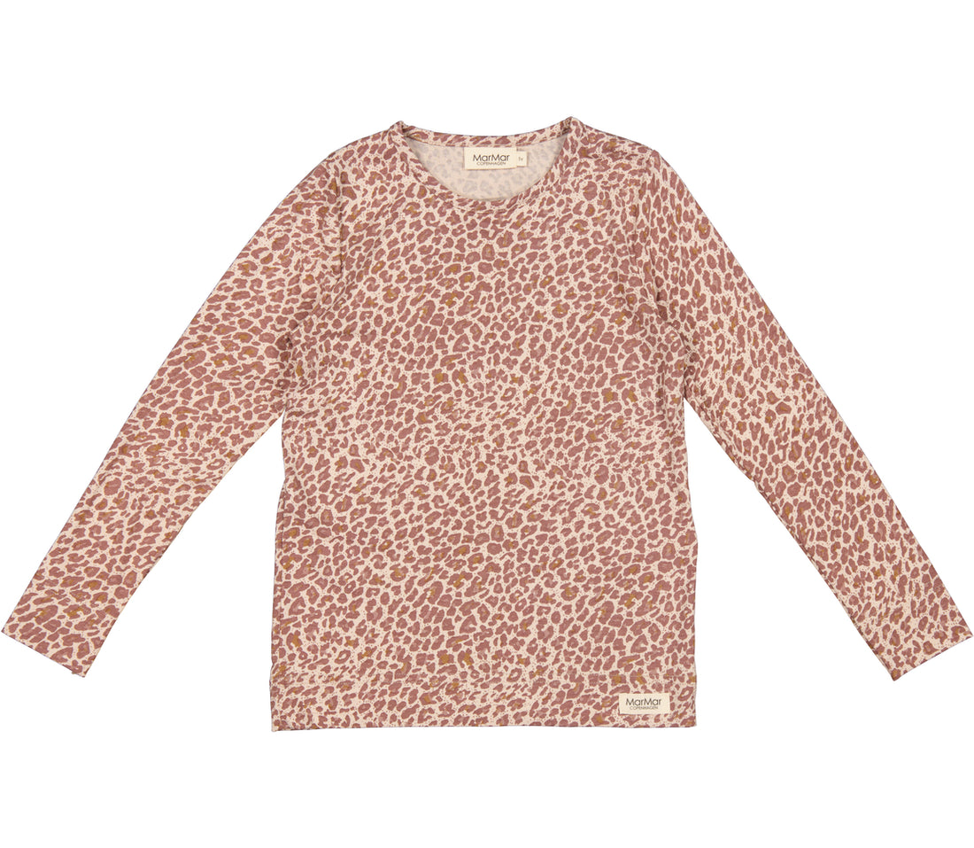 MarMar Copenhagen Longsleeve Leo Tee - Dusty Mauve Leopard