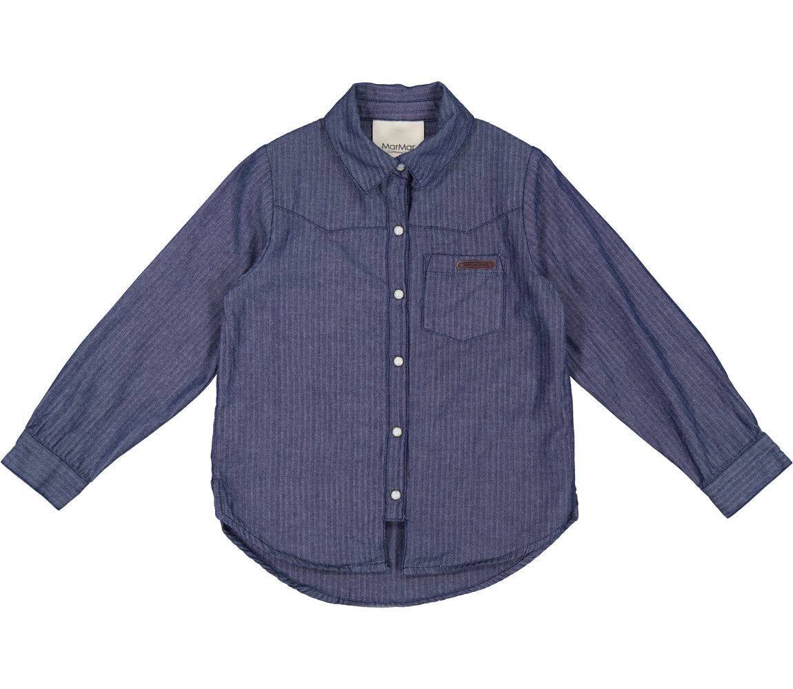 MarMar Copenhagen Longsleeve Theo Shirt - Denim Blue