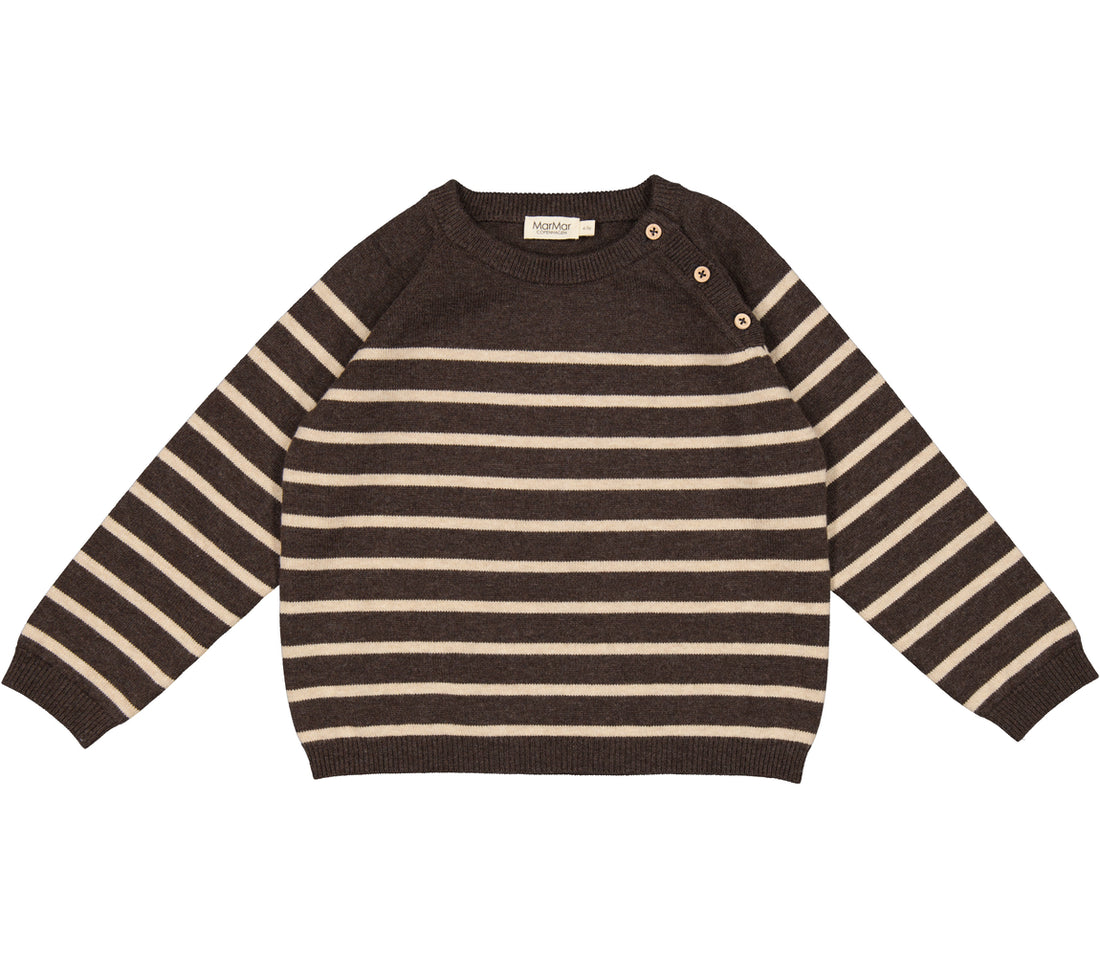 MarMar Copenhagen Sweater Talan - Espresso Stripe