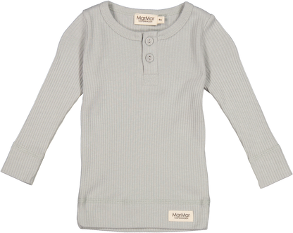 MarMar Copenhagen Long Sleeve Henley Top - Chalk