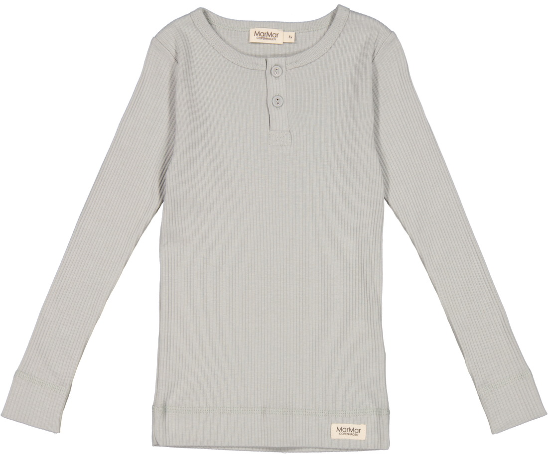 MarMar Copenhagen Long Sleeve Henley Top - Chalk