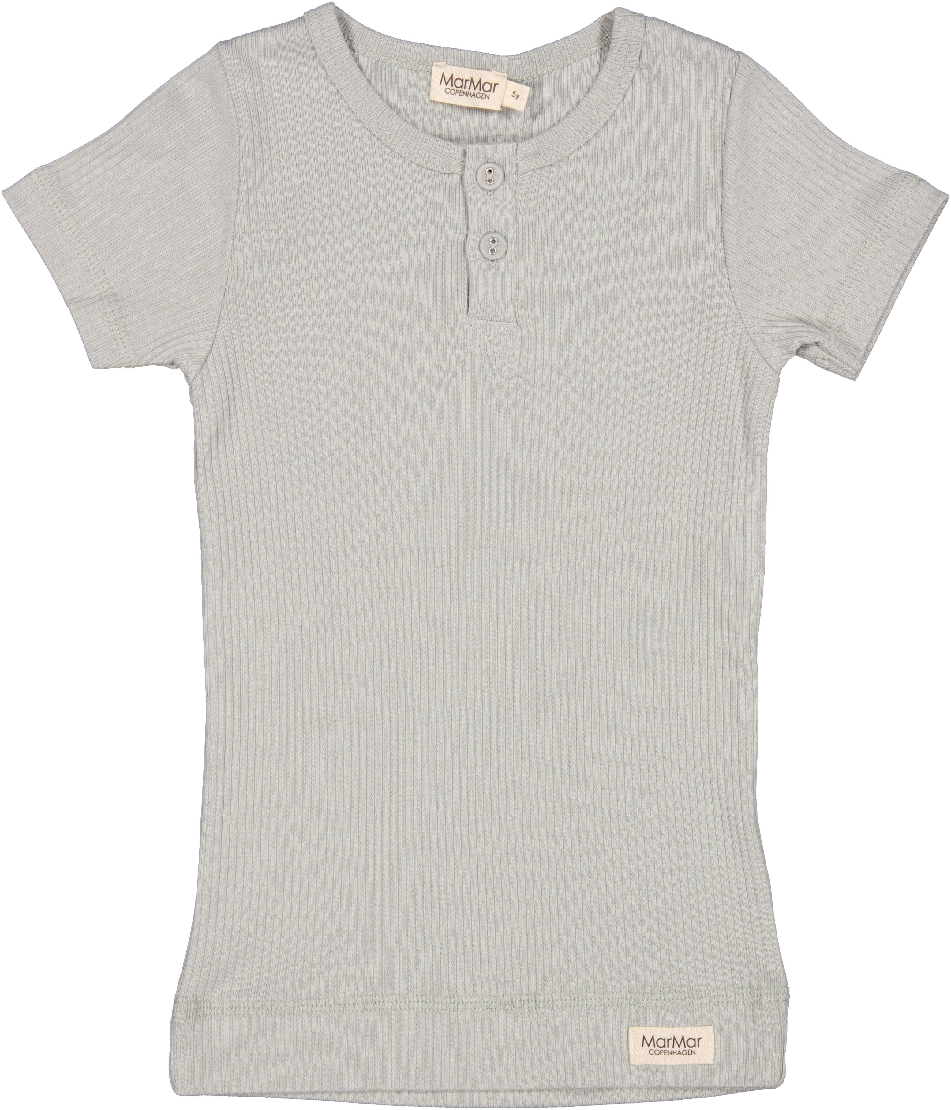 MarMar Copenhagen Short Sleeve Henley Top - Chalk