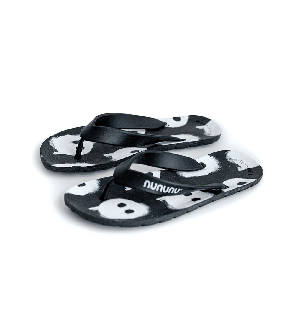 Nununu Skull Flip Flops - Black