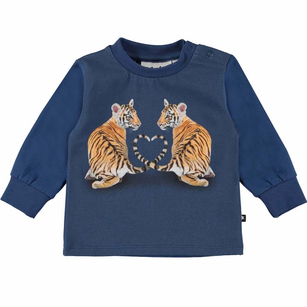 Molo Eloy Long Sleeve Baby Tee - Tiger Cubs