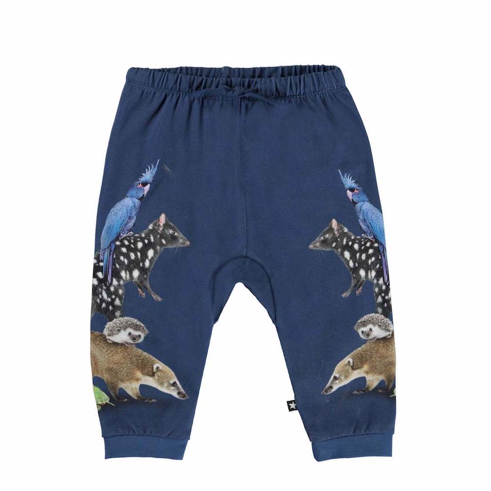 Molo Sabbe Baby Pants - Stacked Animals