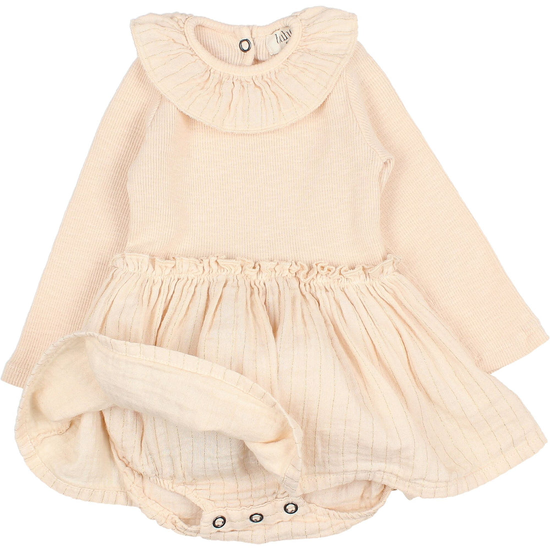 Buho Baby Lurex Combidress - Cream