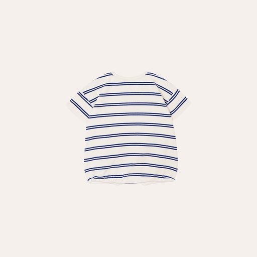 The Campamento Baby Striped Overall - Ecru