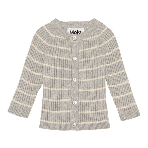 Molo Bendix Cardigan - Grey Stripe