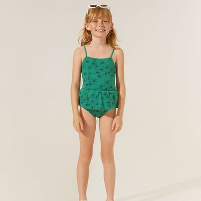 The Campamento Daisies Romper - Green