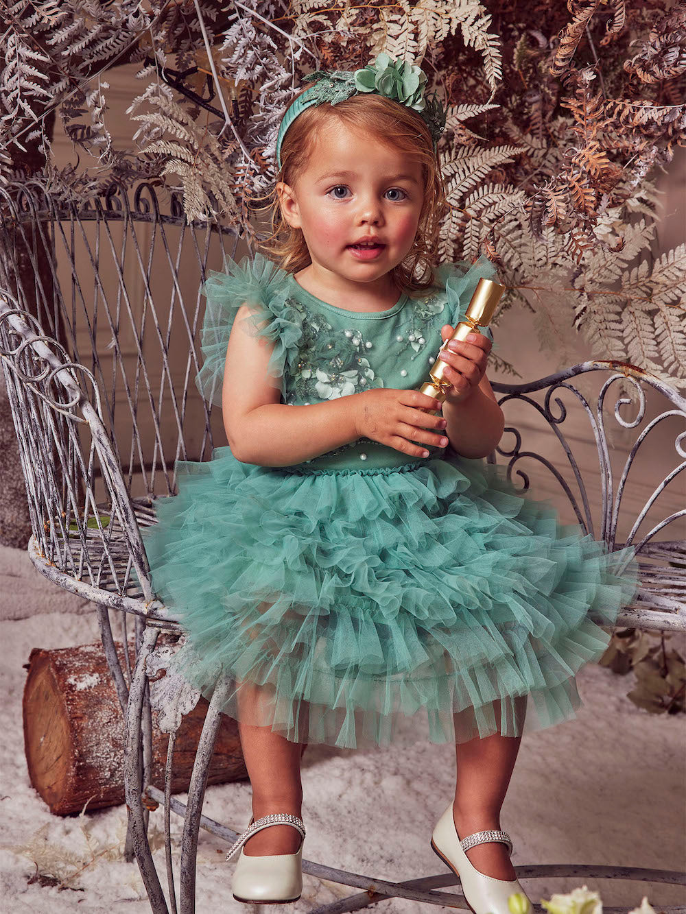 Tutu Du Monde Holiday Bebe Mistletoe Tutu Dress - Calypso