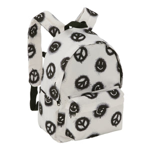 Backpack Mio - Peace Smile - Off-white rucksack with peace sign - Molo