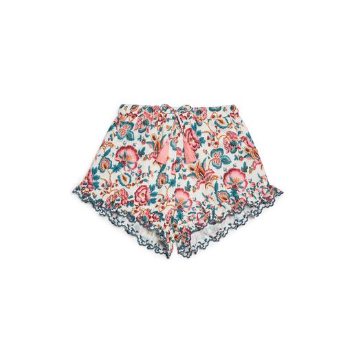 Louise Misha Vallaloid Shorts - Cream Indian Flowers