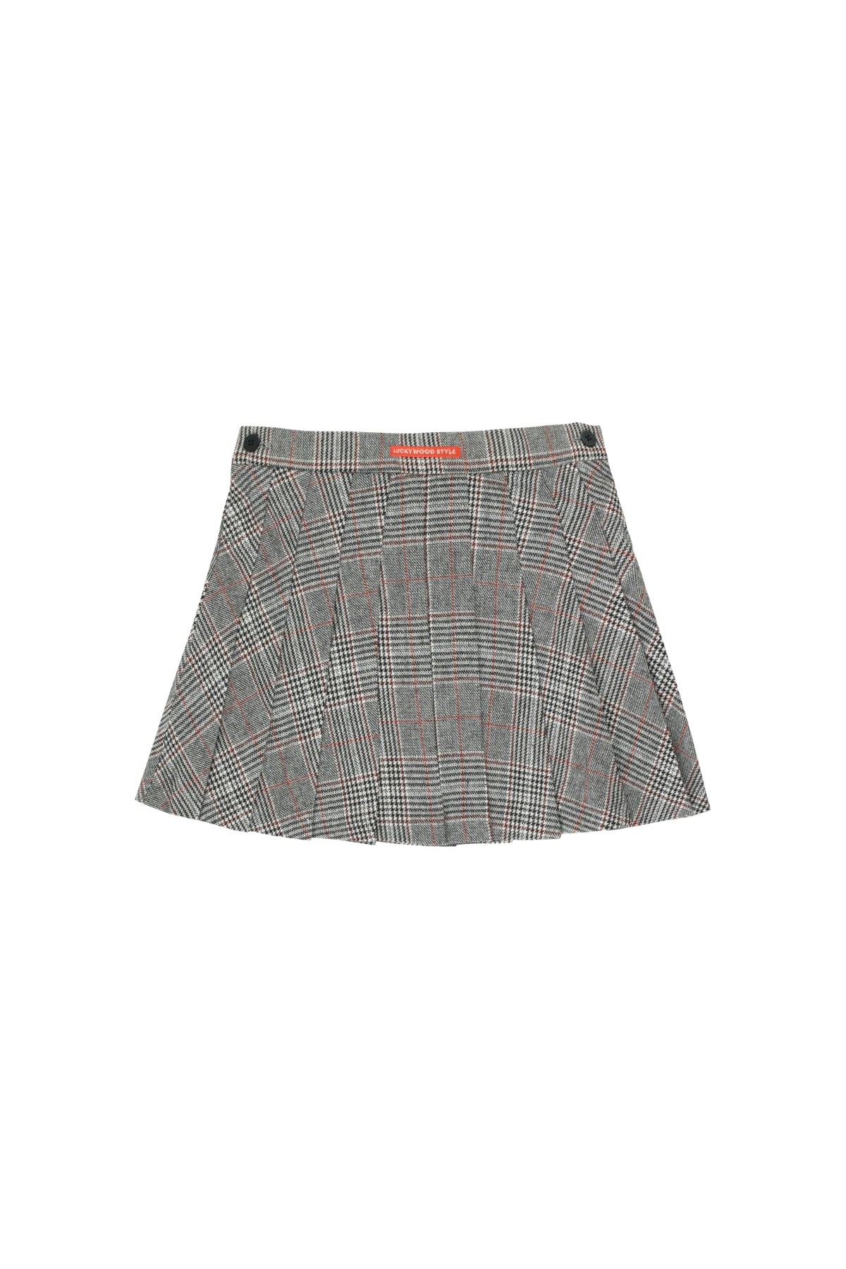 Tiny Cottons Tweed Pleated Skirt - Plaid