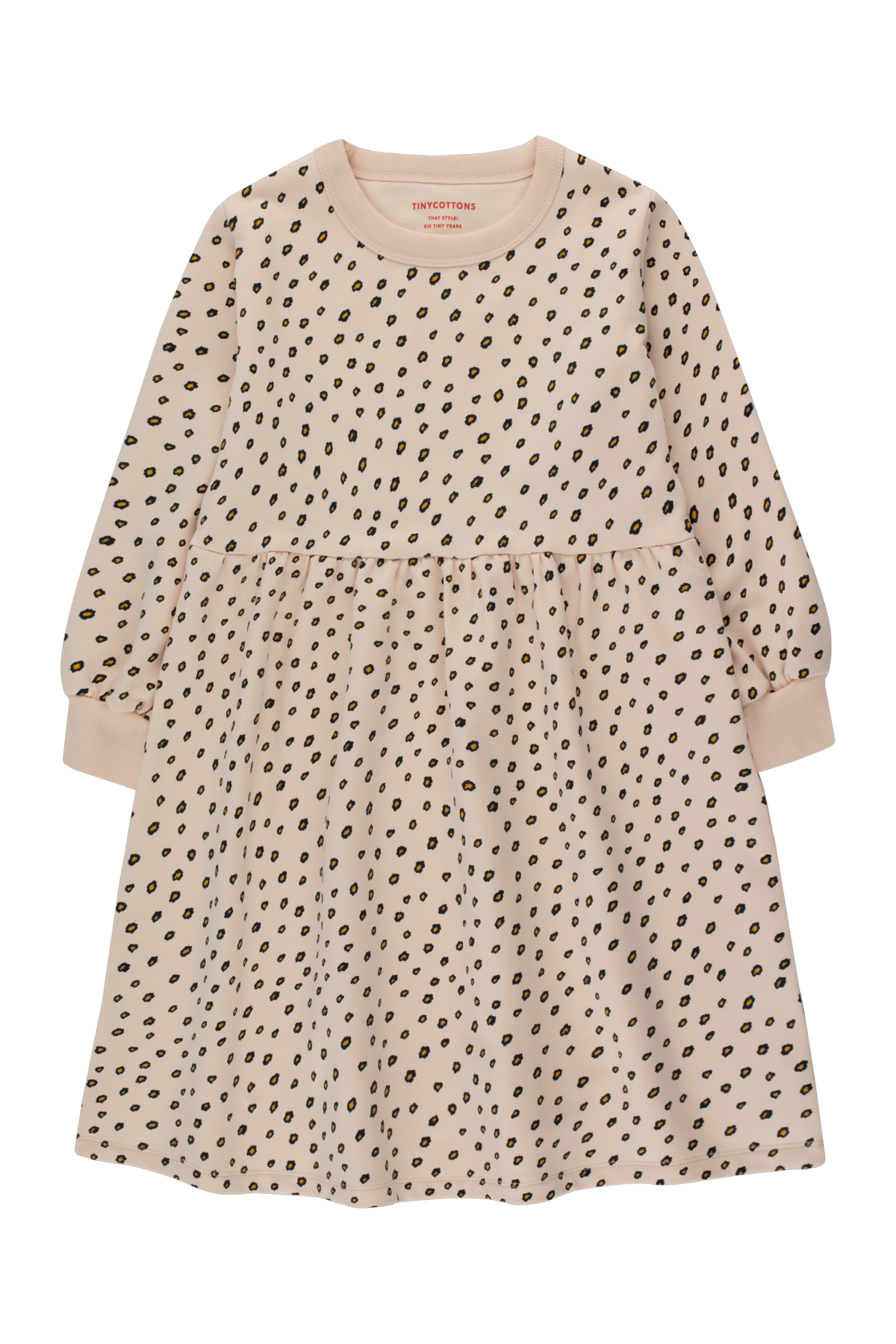 Tiny Cottons Animal Print Dress - Nude/Deep Yellow