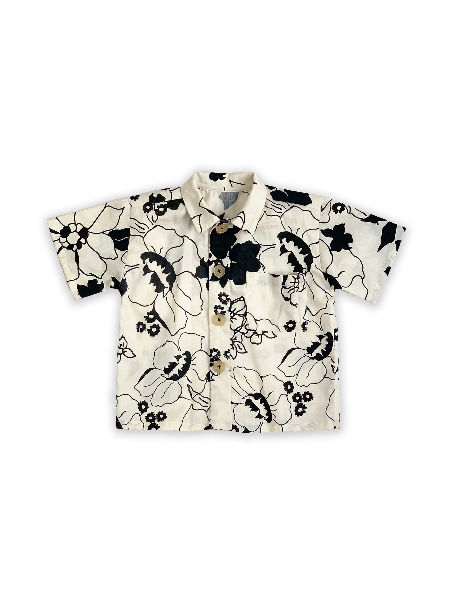 Little Creative Factory Baby Aloha Shirt - Cream