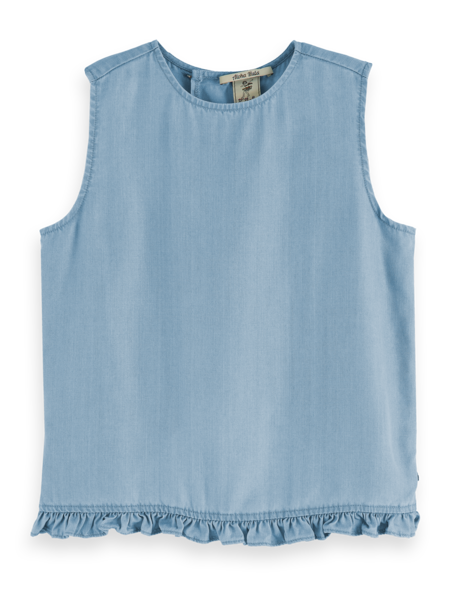 Scotch &amp; Soda Girls Wrap Back Top - Sky Blue