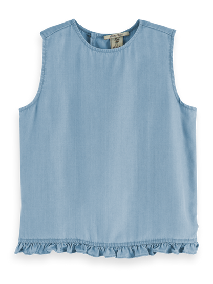 Scotch &amp; Soda Girls Wrap Back Top - Sky Blue