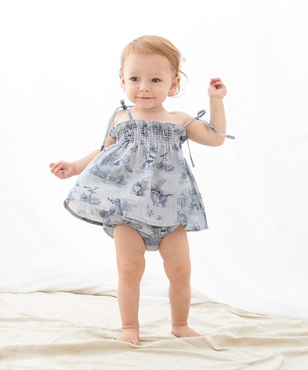 Oeuf Baby Smocked Set - Blue