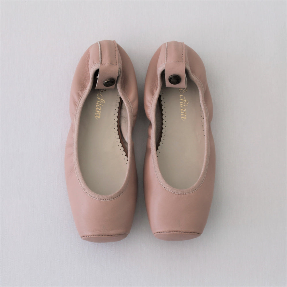 Belle Chiara Ballerina Square Tip Napa Leather - Ballet Pink