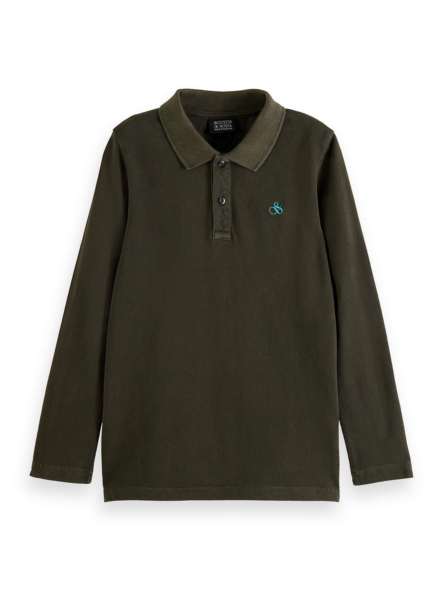 Scotch &amp; Soda Boys Long Sleeve Polo - Forest