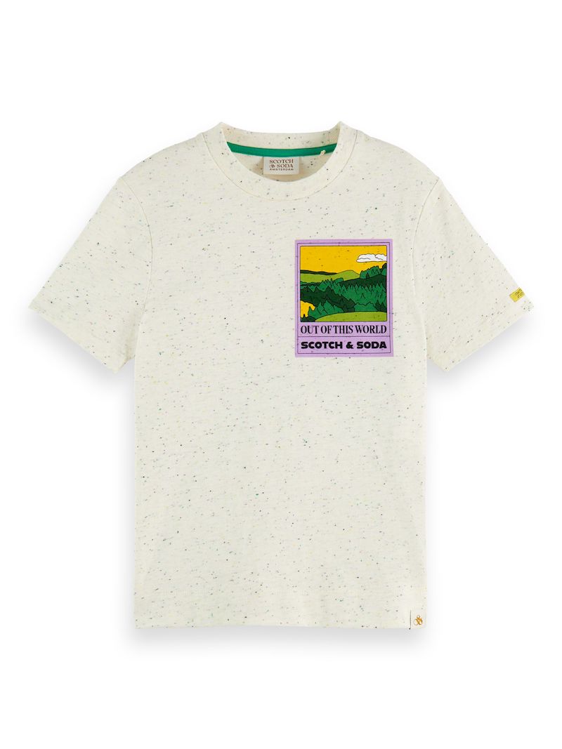 Scotch &amp; Soda Boys Skate Fit Short Sleeve Tee - White