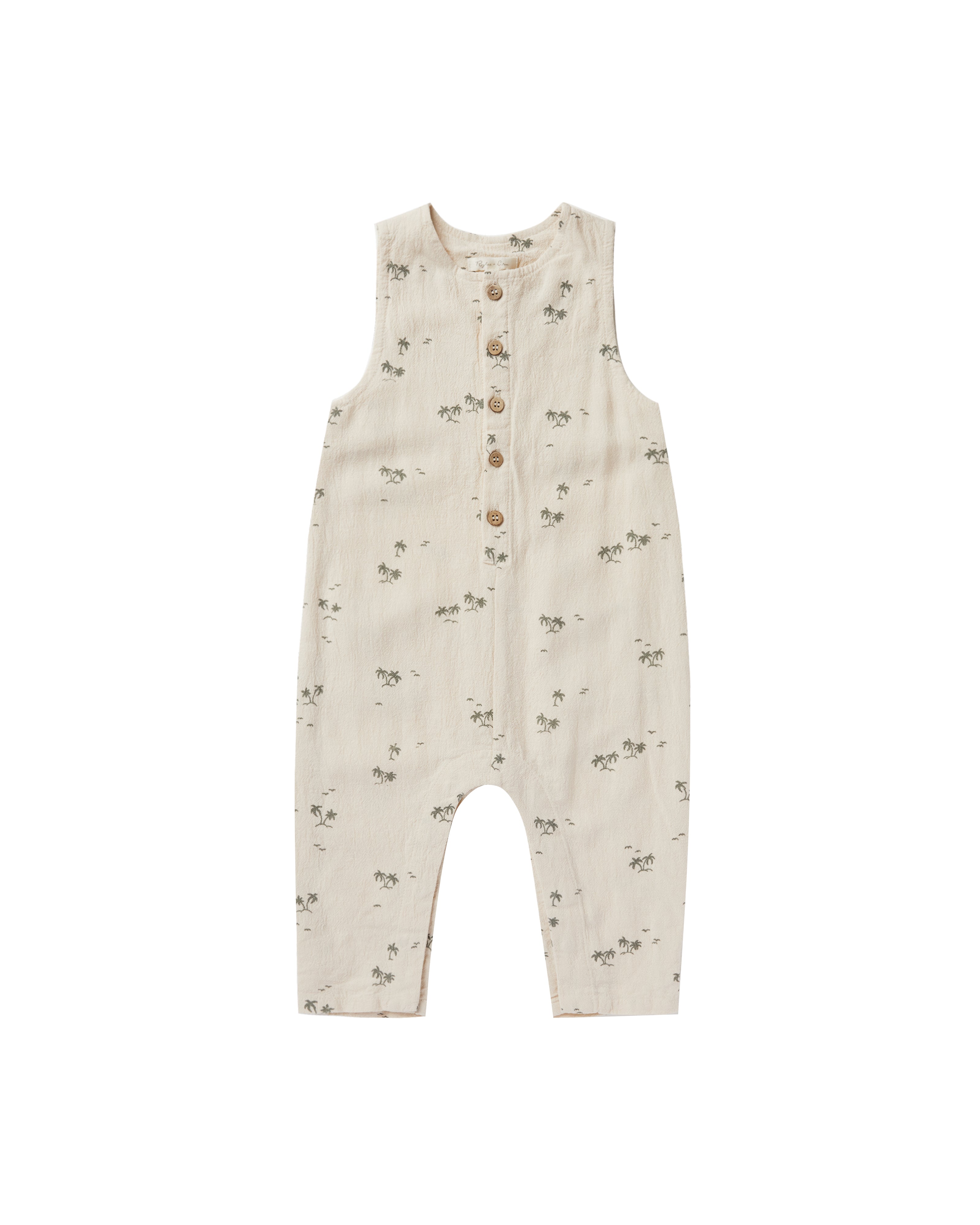 Rylee + Cru Button Jumpsuit - Palms