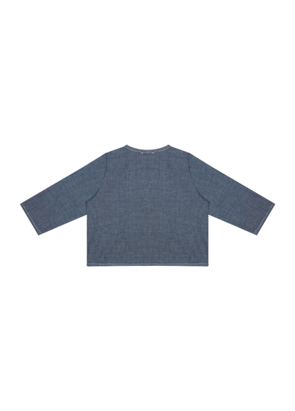 The New Society Chambre Baby Shirt - Blue Chambre