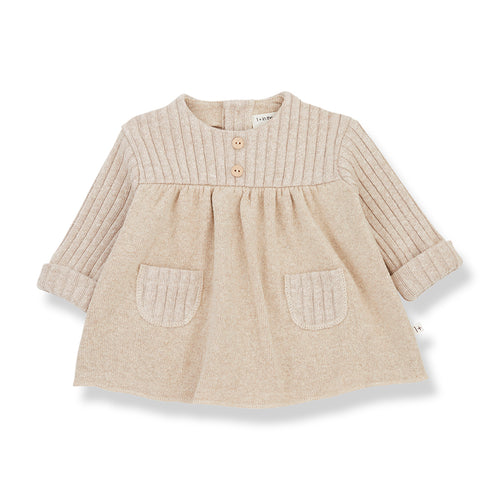 1 + in the Family Cintia Dress - Cream/Tan