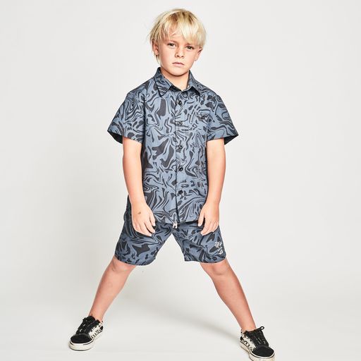 Munster Kids Animaguise Board Short - Mid Blue