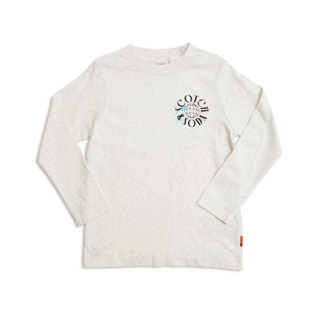 Scotch &amp; Soda Boys Long Sleeve Artwork T-Shirt - Ecru