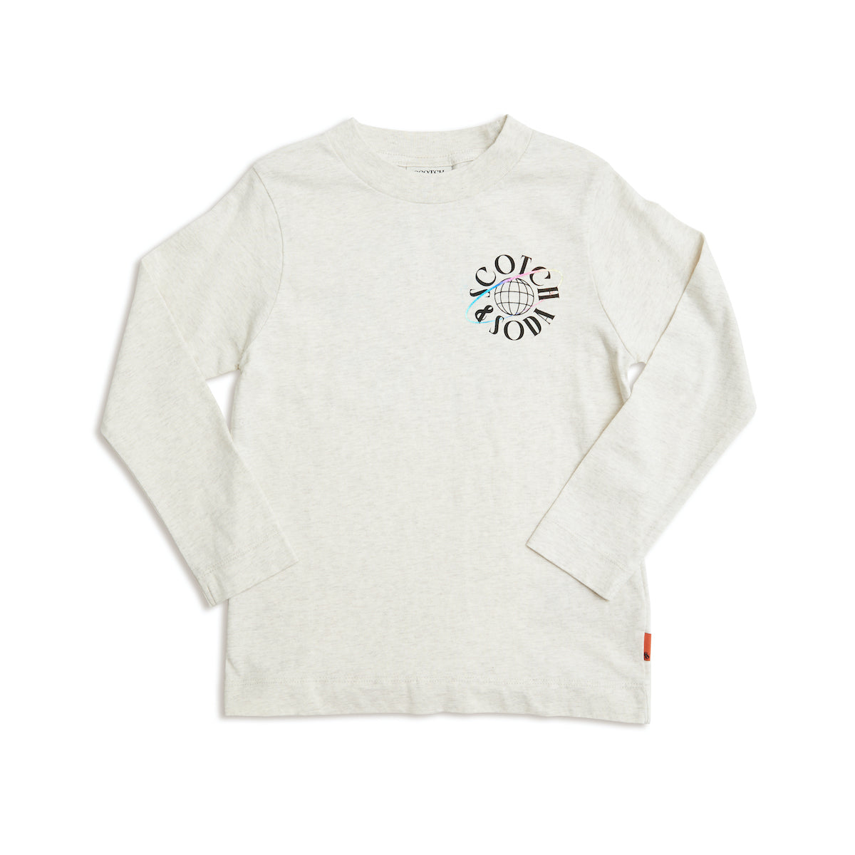 Scotch &amp; Soda Boys Long Sleeve Artwork T-Shirt - Ecru