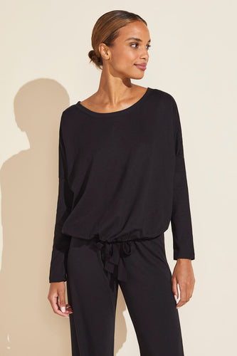 Eberjey Heather Slouchy Top - True Black