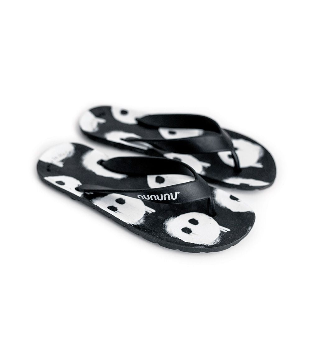 Nununu Skull Flip Flops - Black