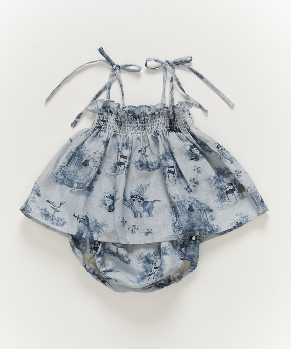 Oeuf Baby Smocked Set - Blue