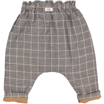 Buho Baby Checkered Pants - Grey