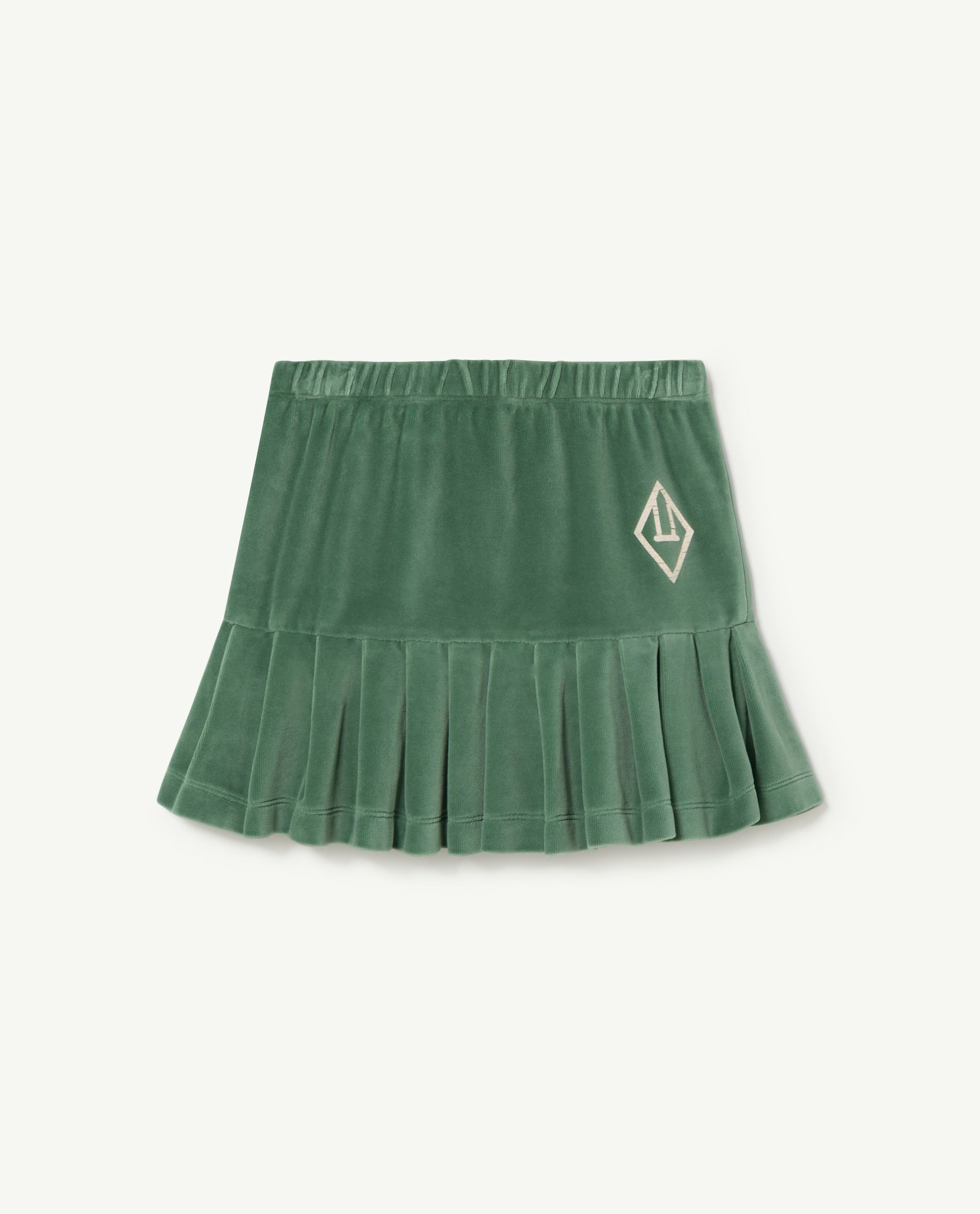 The Animals Observatory Velvet Bird Kids Skirt - Green